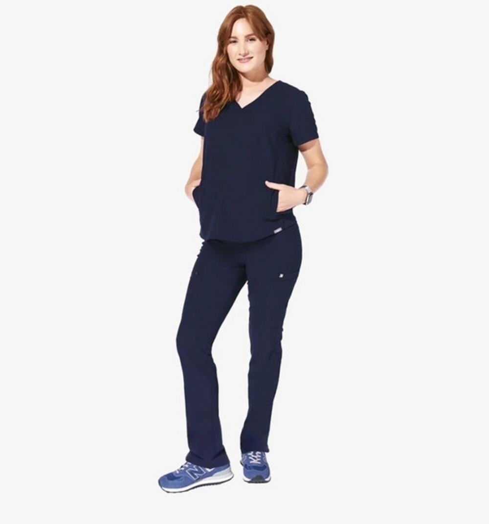 FIGS Yola Maternity Scrub Pants XS Navy Blue W21SW2035 Skinny Leg